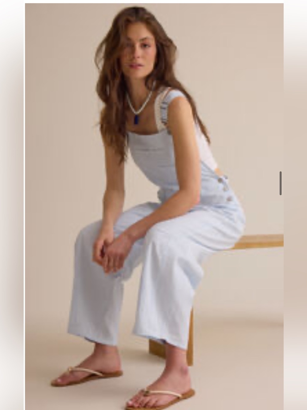 ALTAR’D STATE Sawyer Striped Barrell Overalls NWT